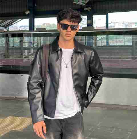 Onestreet Men Solid Leather Jacket - Image 5