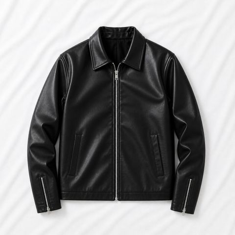 UrbanSkull Men Solid Leather Jacket - Image 4