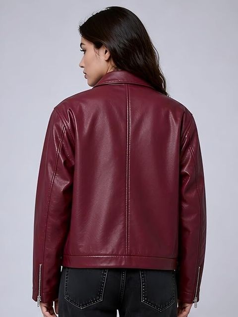 UrbanSkull Men & Women Solid Leather Jacket - Image 3