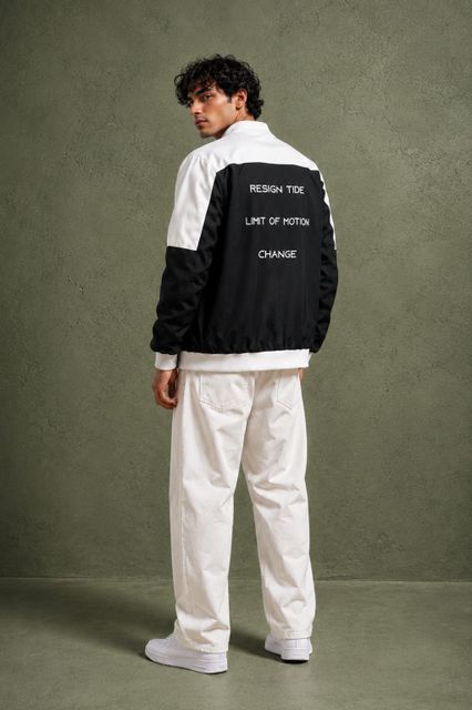 LIZBEE Men Colorblock Bomber Jacket - Image 6