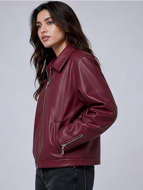 UrbanSkull Men & Women Solid Leather Jacket - Image 5