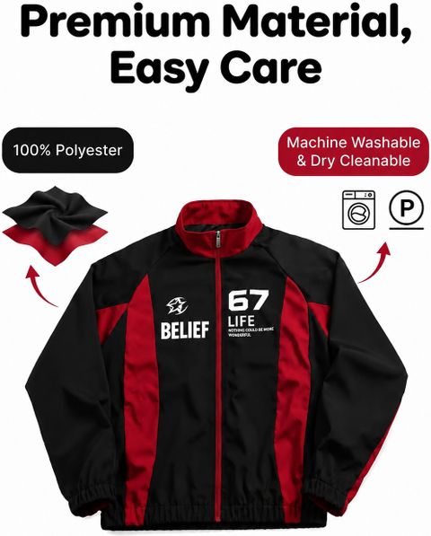 PLATINUMCARTZ Men Colorblock Sports Jacket - Image 5