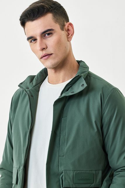 Snitch Men Solid Padded Jacket - Image 4