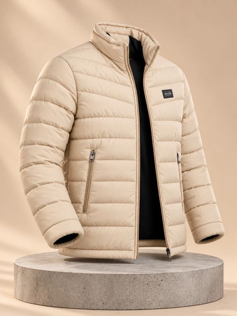 Brayles Men Solid Puffer Jacket - Image 7