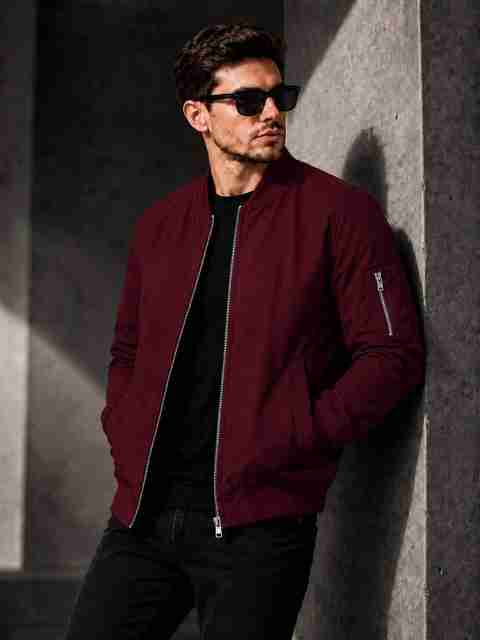 GDCARTZ Men Solid Bomber Jacket - Image 5