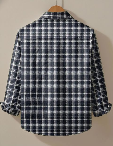 COMBRAIDED Men Checkered Casual Jacket - Image 3