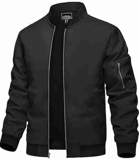 JNH Fashion Men Solid Bomber Jacket - Image 5