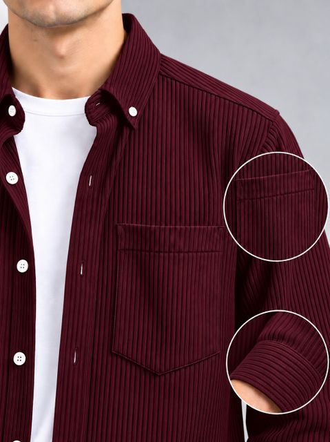 COMBRAIDED Men Comfort Fit Self Design Casual Shirt - Image 8
