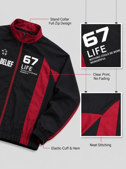 PLATINUMCARTZ Men Colorblock Sports Jacket - Image 4