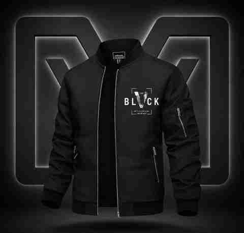 mw Men Self Design Bomber Jacket - Image 5