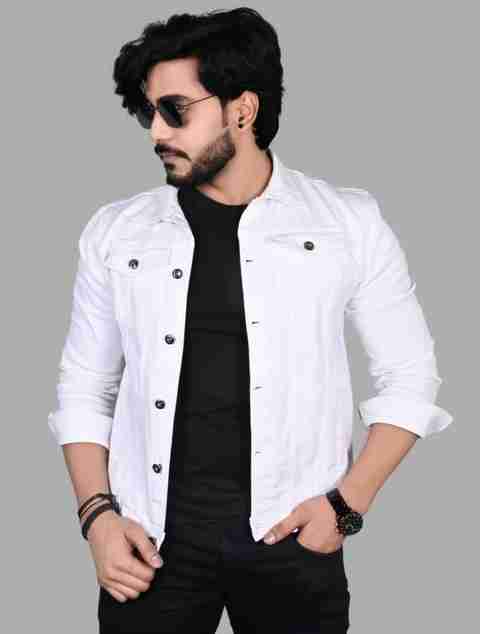 Emmy Word Men Solid Denim Jacket - Image 2
