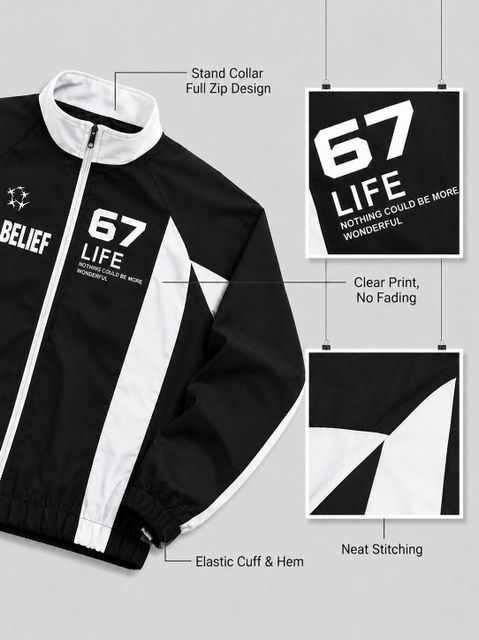 PLATINUMCARTZ Men Colorblock Sports Jacket - Image 4