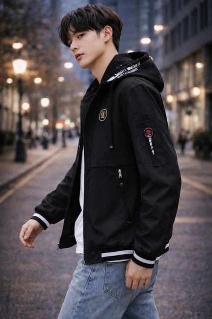 Azy Fabrics KOREAN Printed Men Wind Cheater - Image 7