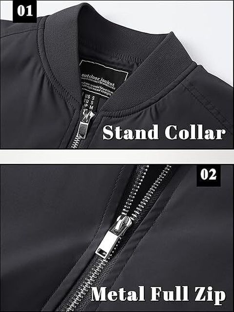 JNH Fashion Men Solid Bomber Jacket - Image 7