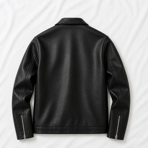 Onestreet Men Solid Leather Jacket - Image 6
