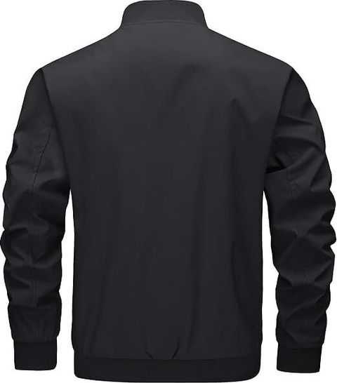 JNH Fashion Men Solid Bomber Jacket - Image 6