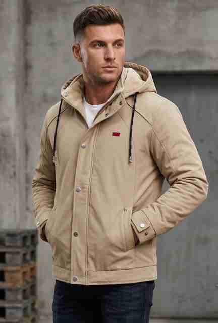 Softbound Men Solid Padded Jacket - Image 3