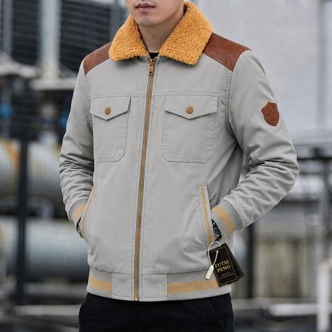 FUTSE PENO Men Striped Biker/Riding Jacket - Image 8