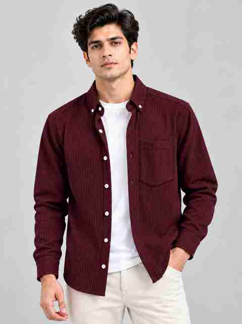 COMBRAIDED Men Comfort Fit Self Design Casual Shirt - Image 5
