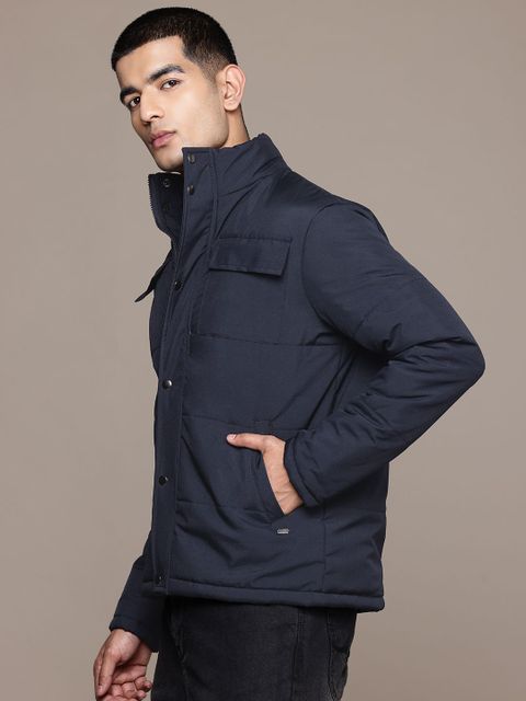 Roadster Men Solid Padded Jacket - Image 7
