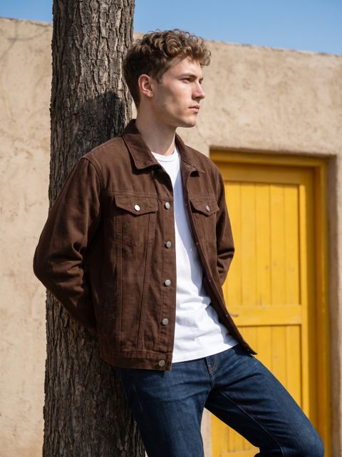 ODDMONKEY Men Solid Blue Denim Jacket - Image 6
