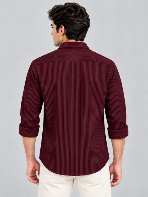 COMBRAIDED Men Comfort Fit Self Design Casual Shirt - Image 6