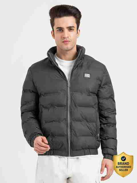 RED TAPE Men Solid Padded Jacket Red - Image 5