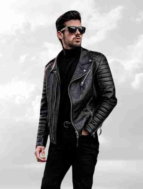 HouseOfCommon Men Solid Biker/Riding Jacket - Image 2