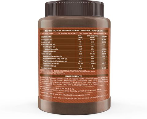 MUSCLEBLAZE Chocolate Peanut Butter, Crunchy, High Protein, No Trans Fat, Energy Booster (1 kg) - Image 5