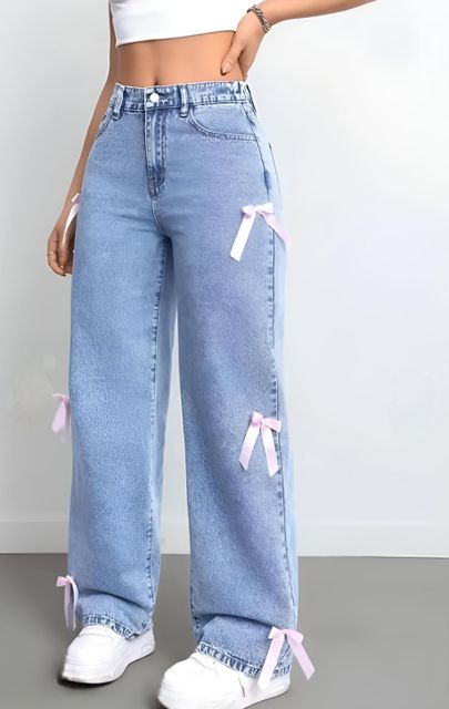 BEAUTEEY Women Straight Fit High Rise Light Blue Jeans - Image 3