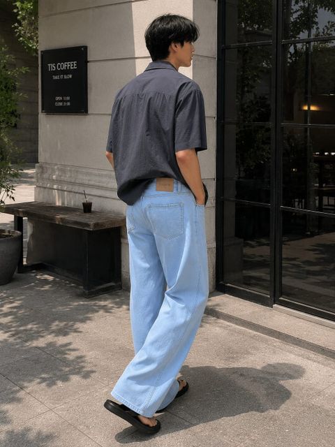 Sobbers Men Regular Mid Rise Light Blue Jeans - Image 6