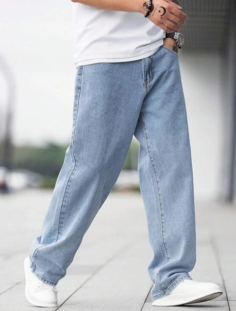 Playfeel Men Boot-Leg Mid Rise Light Blue Jeans - Image 6