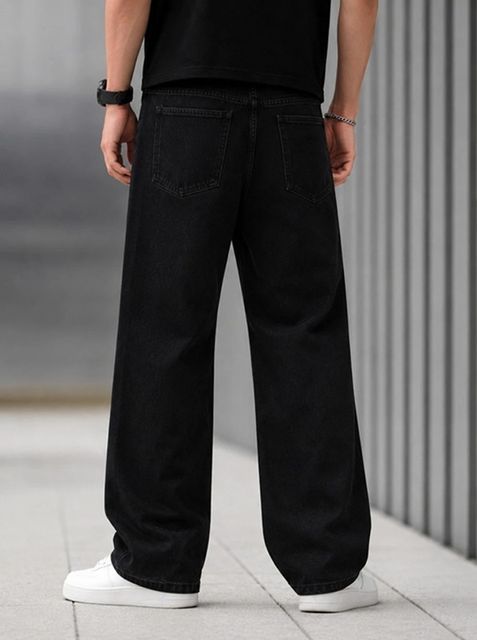 yanger boys Men Straight Fit Mid Rise Black Jeans - Image 6
