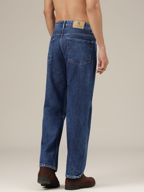 DENNISON Men Loose Fit Mid Rise Blue Jeans - Image 4