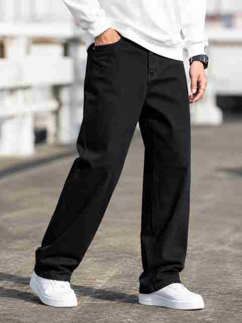 ARTVISION Men Loose Fit Mid Rise Black Jeans - Image 4