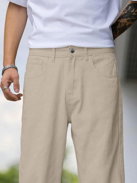 CABRRR Men Regular Mid Rise Beige Jeans - Image 5