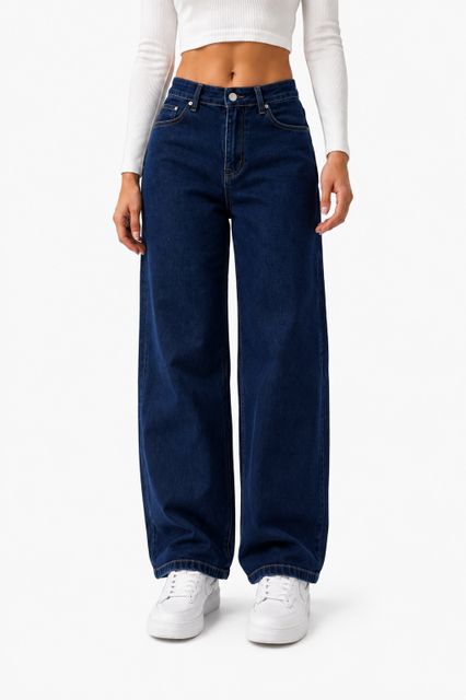 clickhub Women Straight Fit Mid Rise Blue Jeans - Image 5
