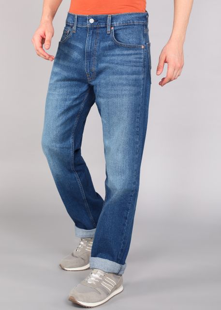 LEVI'S Men Straight Fit Mid Rise Blue Jeans - Image 7