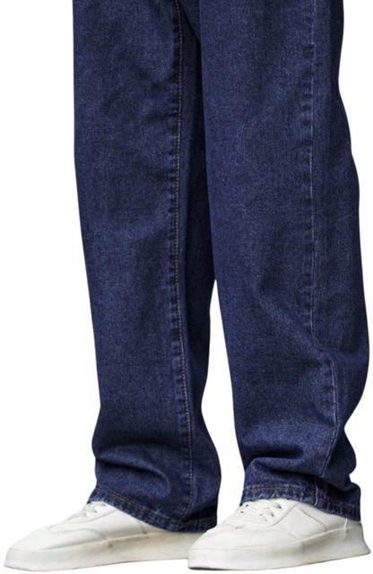 OFTEN LOOK Men Loose Fit Mid Rise Dark Blue Jeans - Image 6