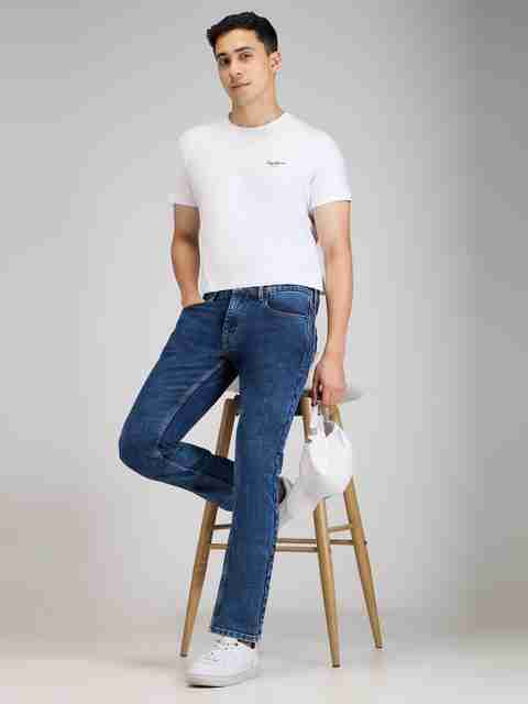 Pepe Jeans Men Slim Mid Rise Blue Jeans - Image 5
