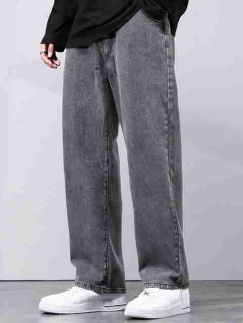 DENIM FIT Men Loose Fit Mid Rise Grey Jeans - Image 5
