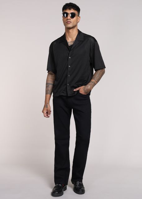 INDIAN TERRAIN Men Boot-Leg Mid Rise Black Jeans - Image 6
