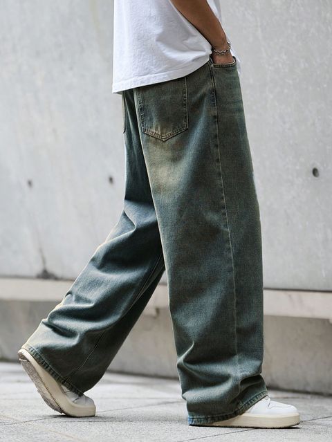 sky collection Men Loose Fit Mid Rise Blue Jeans - Image 8