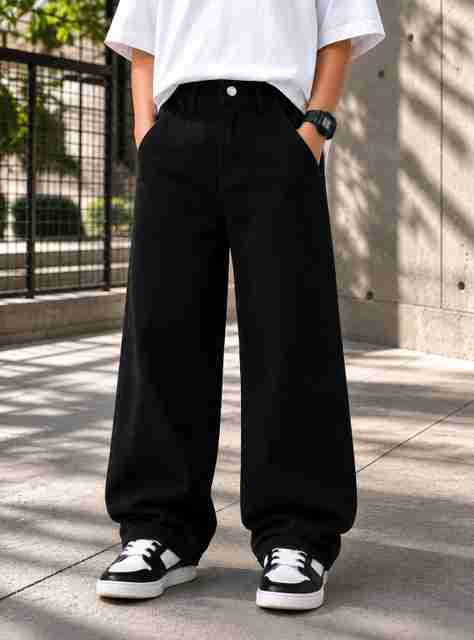 ARTVISION Boys Loose Fit Mid Rise Black Jeans - Image 5