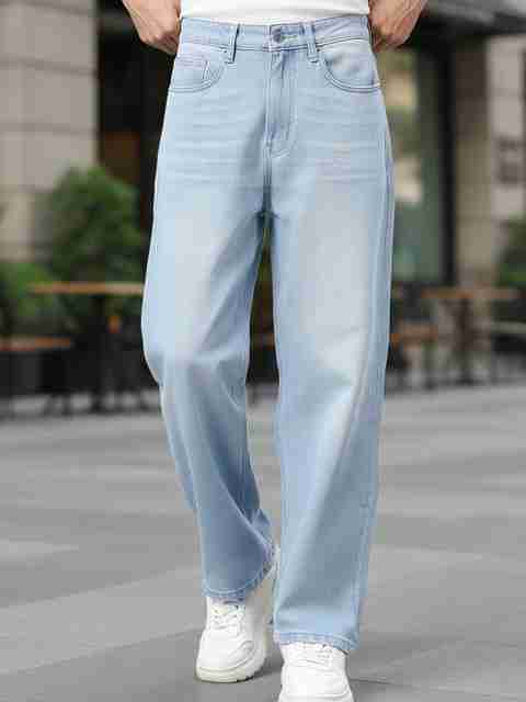 Urbano Fashion Men Loose Fit Mid Rise Light Blue Jeans - Image 5