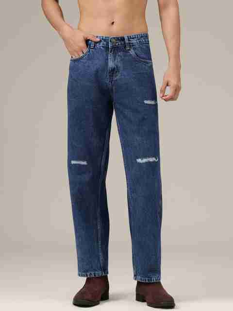DENNISON Men Loose Fit Mid Rise Blue Jeans - Image 3