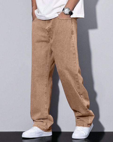 METRONAUT Men Straight Fit High Rise Brown Jeans - Image 5