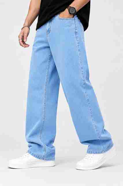PRJ IN STYLE Men Loose Fit Mid Rise Light Blue Jeans - Image 5