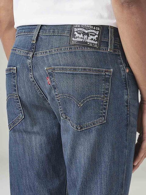 LEVI'S Men Slim Mid Rise Dark Blue Jeans - Image 8