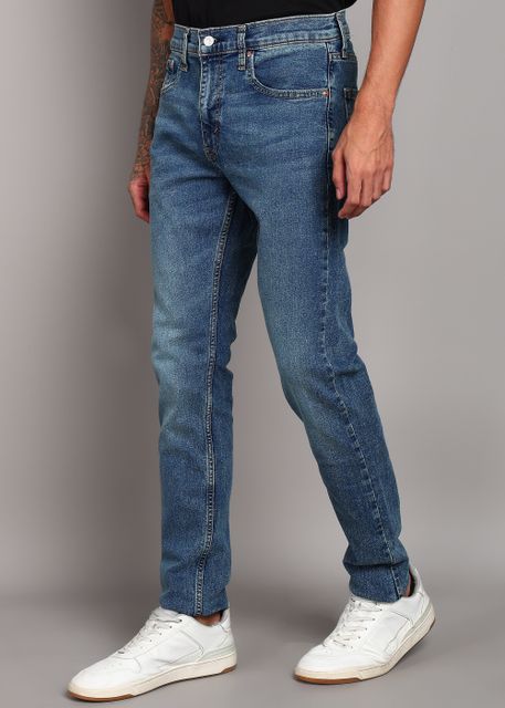 LEVI'S Men Tapered Fit Mid Rise Dark Blue Jeans - Image 7